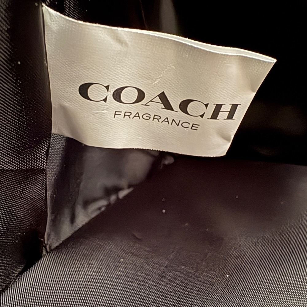 Coach Fragrance Metallic Silver Travel Tote  Bag With Zipper Closure - Picture 8 of 9